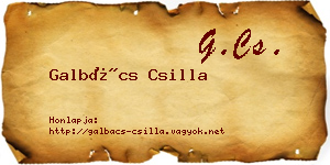 Galbács Csilla névjegykártya