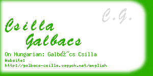 csilla galbacs business card